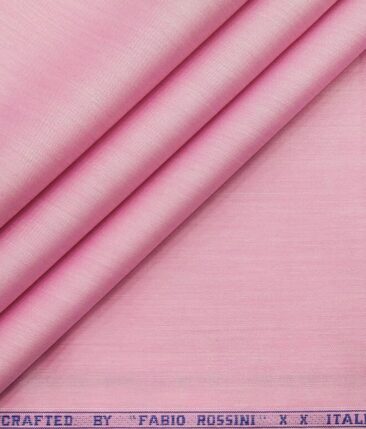 Fabio Rossini Pink 100% Egyptian Giza Cotton Solid Shirt Fabric (1.60 M)