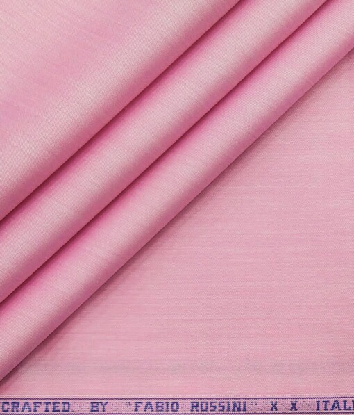 Fabio Rossini Pink 100% Egyptian Giza Cotton Solid Shirt Fabric (1.60 M)