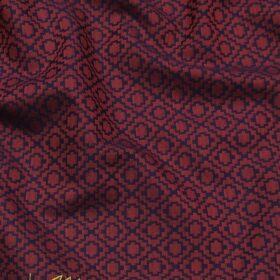 Tessitura Red & Blue 100% Cotton Jacquard Shirt Fabric (1.60 M)