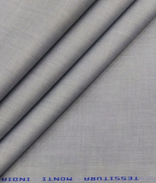 Tessitura Monti Light Grey 100% Giza Cotton Pin Point Oxford Shirt Fabric (1.60 M)
