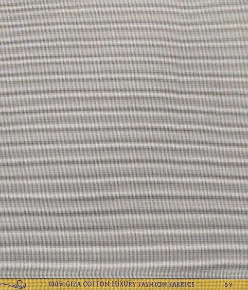 Nemesis Light Grey 100% Egyptian Giza Cotton Self Design Shirt Fabric (1.60 M)