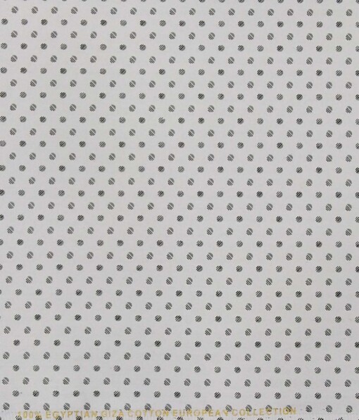 Nemesis Light Grey 100% Egyptian Giza Cotton Printed Shirt Fabric (1.60 M)