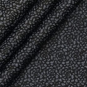 Nemesis Black 100% Egyptian Giza Cotton Printed Shirt Fabric (1.60 M)