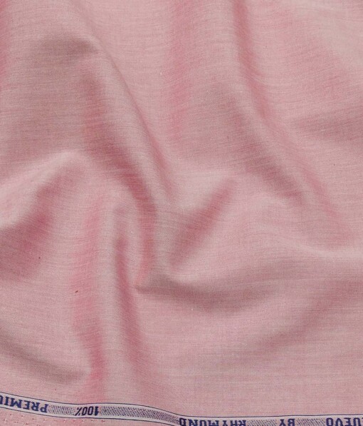 Raymond Blush Red 100% Premium Cotton Pin Point Oxford Solid Shirt Fabric (1.60 M)