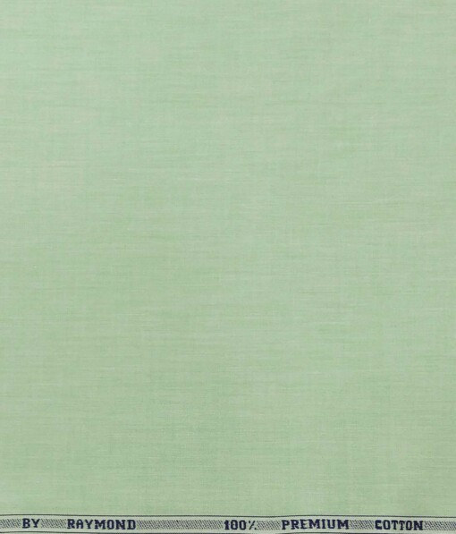 Raymond Light Fern Green 100% Premium Cotton Pin Point Oxford Solid Shirt Fabric (1.60 M)