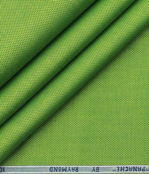 Raymond Pear Green 100% Premium Cotton Structured Shirt Fabric (1.60 M)