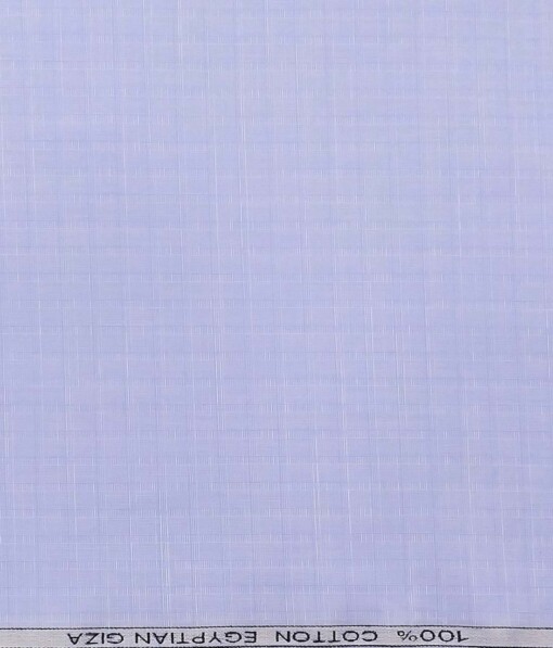 Raymond Light Blue 100% Egyptian Giza Cotton Self Design Shirt Fabric (1.60 M)