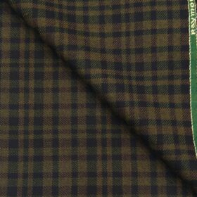 Raymond Brown Checks 100% Pure Wool Thick Tweed Jacketing & Blazer Fabric (Unstitched - 2.20 Mtr)