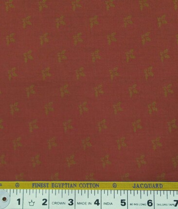 Giza House by Soktas Brick Red 100% Egyptian Giza Cotton Brown Dobby Shirt Fabric (1.60 M)