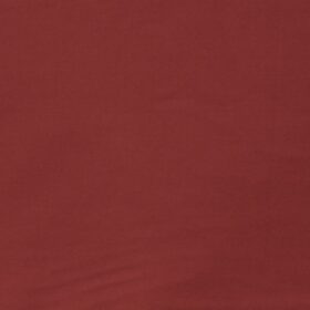 Solino 100% Premium Cotton Maroon Red Solid Satin Shirt Fabric (1.60 M)