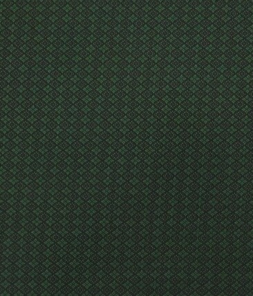 Absoluto Dark Green Jacquard Unstitched Terry Rayon Bandhgala or Blazer Fabric