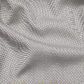 Augustus Light Silver Grey Royal Oxford Unstitched Terry Rayon Suiting Fabric