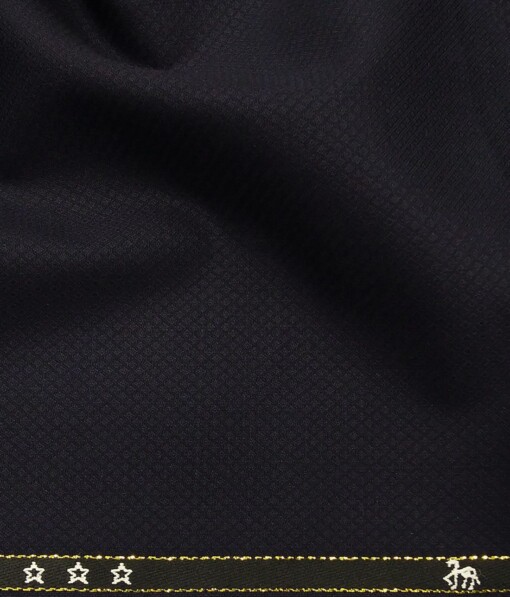 Cadini Italy by Siyaram's 60% Merino Wool Super 140's Dark Purple Structured Unstitched Exotic Suit Fabric (3.25 Meter)