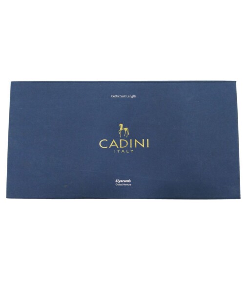 Cadini Men's Wool Super 140s Unstitched 3.25 Meter Self Design Suit Fabric (Worsted Grey)