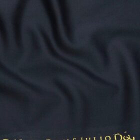 Don & Julio Dark Navy Blue Solid Satin Weave Terry Rayon Suiting Fabric