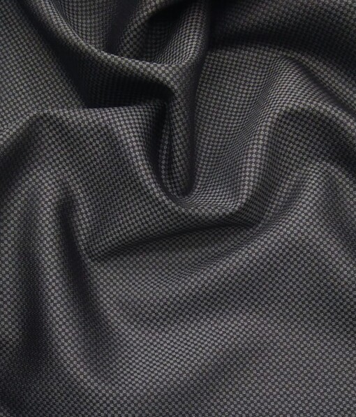 Don & Julio Grey Royal Oxford Structure Unstitched Terry Rayon Suiting Fabric