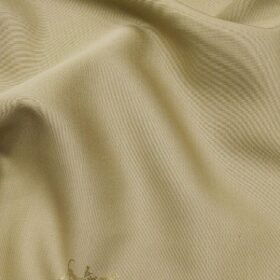 Mark & Peanni Oat Beige Solid Unstitched Terry Rayon Suiting Fabric