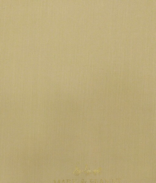 Mark & Peanni Oat Beige Solid Unstitched Terry Rayon Suiting Fabric