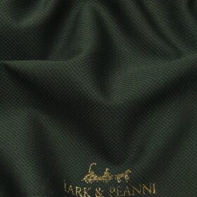 Mark & Peanni Seaweed Green Royal Oxford Structure Unstitched Terry Rayon Suiting Fabric