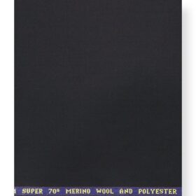 Raymond Dark Navy Blue 35% Merino Wool Super 70's Solid Unstitched Suiting Fabric