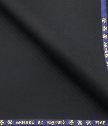 Raymond Dark Navy Blue 35% Merino Wool Super 70's Solid Unstitched Suiting Fabric