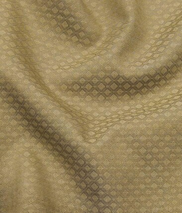 Roberto Ferrari Oat Beige Jacquard Unstitched Terry Rayon Suiting Fabric
