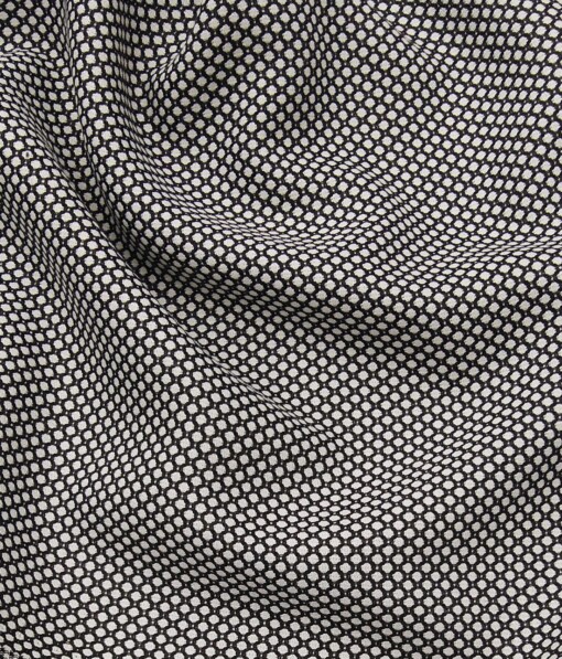 Sage & Simon White & Black Structured Unstitched Terry Rayon Blazer Fabric