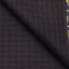 Saville & Young Dark Wine & Black Self Checks Super 80's 45% Merino Wool Suiting Fabric