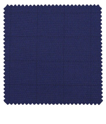 Grado by Grasim Dark Royal Blue Polyester Viscose Structured Cum Checks Unstitched Suiting Fabric