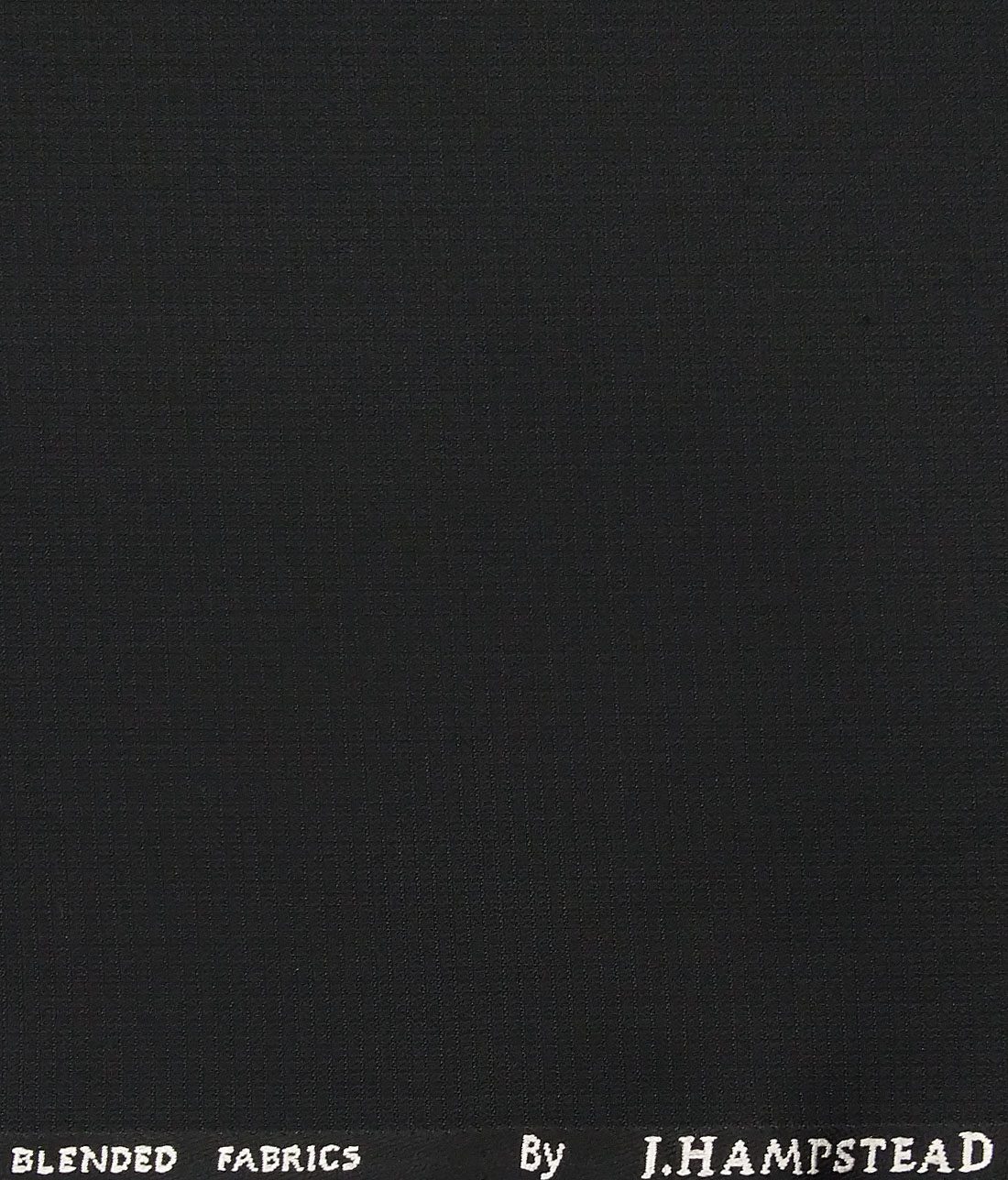 J.Hamsptead by Siyaram's Black Polyester Viscose Grey Self Structured Unstitched Suiting Fabric