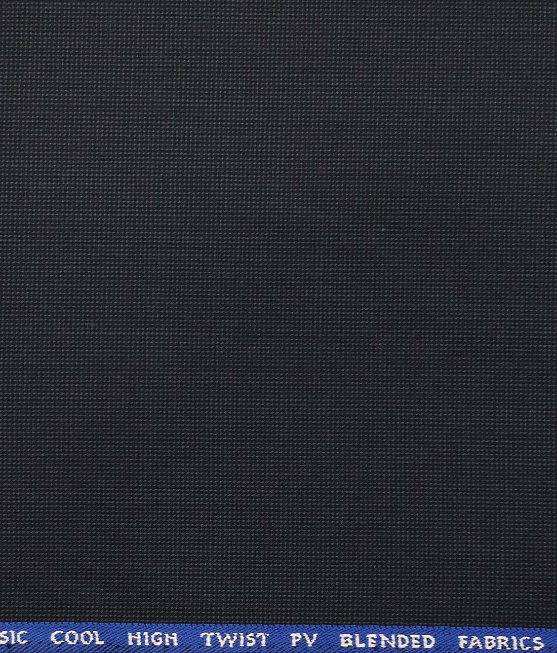 J.Hamsptead by Siyaram's Dark Blue Polyester Viscose Structured Unstitched Suiting Fabric