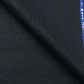 J.Hamsptead by Siyaram's Dark Blue Polyester Viscose Structured Unstitched Suiting Fabric