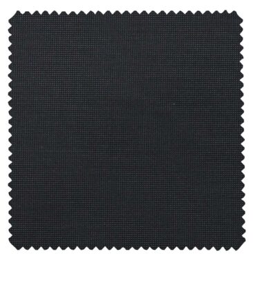 J.Hamsptead by Siyaram's Dark Blue Polyester Viscose Structured Unstitched Suiting Fabric