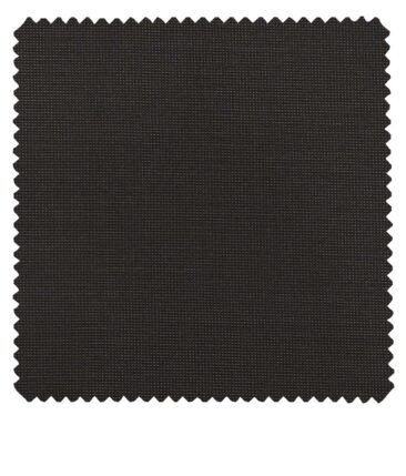 J.Hamsptead by Siyaram's Dark Brown Polyester Viscose Brown Checks Unstitched Suiting Fabric