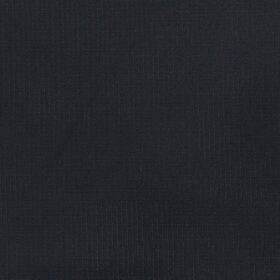 J.Hamsptead by Siyaram's Dark Navy Blue Polyester Viscose Structured Unstitched Suiting Fabric