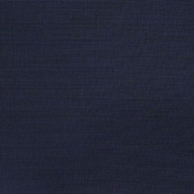 J.Hamsptead by Siyaram's Dark Royal Blue Polyester Viscose Structured Unstitched Suiting Fabric