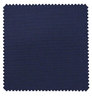 J.Hamsptead by Siyaram's Royal Blue Polyester Viscose Structured Unstitched Suiting Fabric