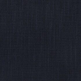 J.Hamsptead by Siyaram's Dark Blue Terry Rayon Jute Weave Structured Unstitched Suiting Fabric
