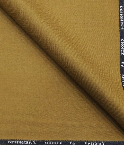 Marconi by Siyaram's Medallion Yellow Terry Rayon Self Checks Unstitched Suiting Fabric