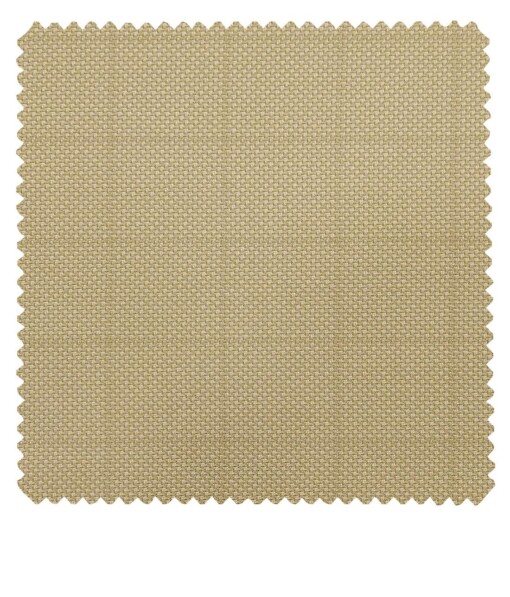 Raymond Beige Polyester Viscose Stuctured Cum Checks Unstitched Suiting Fabric