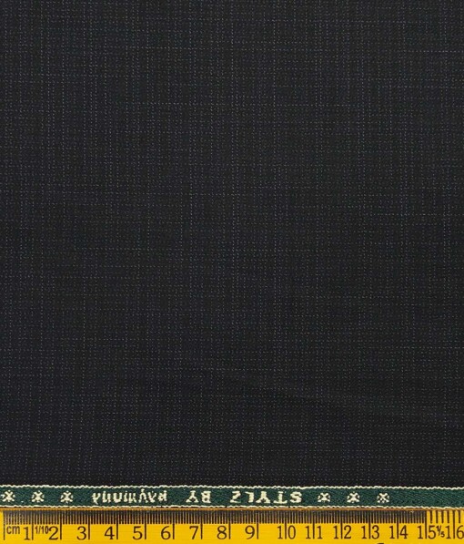 Raymond Blackish Grey Polyester Viscose Self Design Unstitched Suiting Fabric