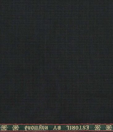 Raymond Greyish Black Polyester Viscose Self Design Unstitched Suiting Fabric