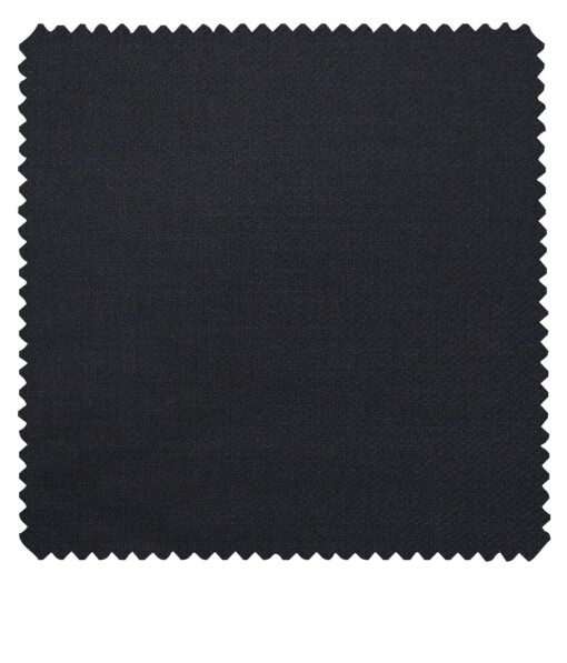 Raymond Dark Navy Blue Polyester Viscose Stuctured Unstitched Suiting Fabric