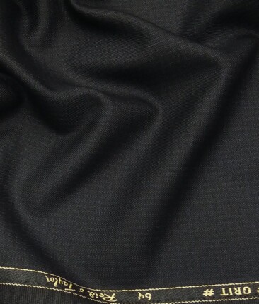Reid & Taylor Dark Sea Green Polyester Viscose Self Design Unstitched Suiting Fabric