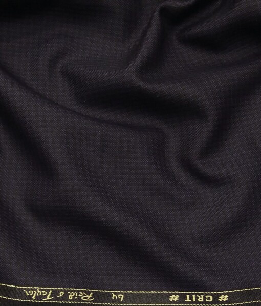 Reid & Taylor Dark Wine Polyester Viscose Self Design Unstitched Suiting Fabric