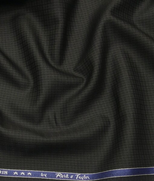 Reid & Taylor Dark Mehandi Green Polyester Viscose Self Structured Unstitched Suiting Fabric
