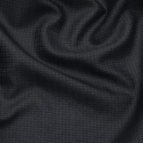 Reid & Taylor Dark Slate Blue Polyester Viscose Self Structured Unstitched Suiting Fabric