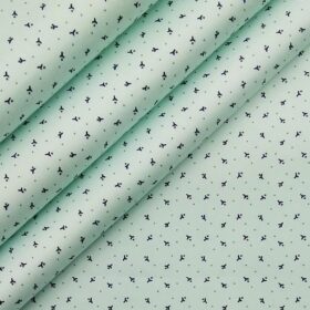 Ankur by Arvind Light Sea Green 100% Premium Cotton Printed Shirt Fabric (1.80 M)