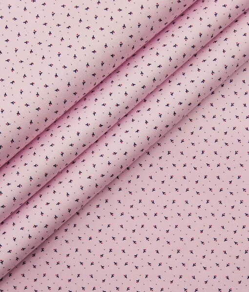Ankur by Arvind Pink 100% Premium Cotton Printed Shirt Fabric (1.80 M)