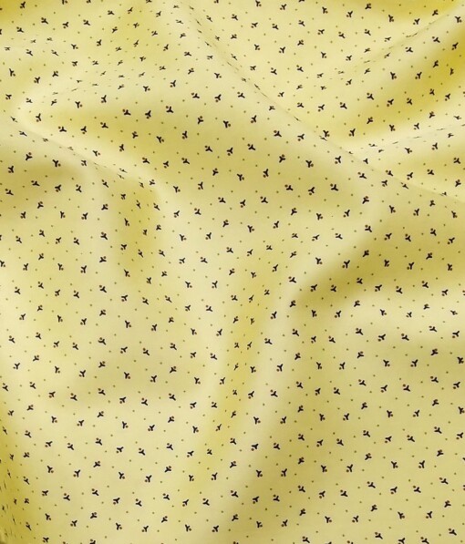 Ankur by Arvind Yellow 100% Premium Cotton Printed Shirt Fabric (1.80 M)